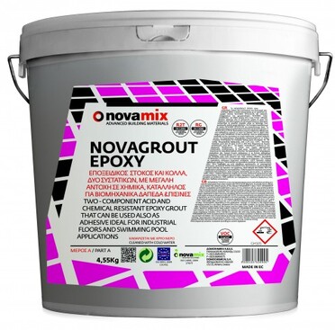 NOVAGROUT EPOXY  - ΕΠΟΞΙΚΟΣ ΑΡΜΟΣΤΟΚΟΣ ΠΛΑΚΙΔΙΩΝ 1-15mm (R2T/RG) - NOVAMIX