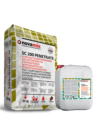 SC 200 Penetrate | Ελαστική στεγανωτική τσιμεντοκονία EN 1504-2 για απορροφητικα υποστρωματα | Novamix